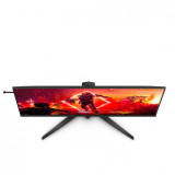 MONITOR AOC AG405UXC 40 inch, Panel Type: IPS, Backlight: WLED, Resolution: 3440x1440, Aspect Ratio: 21:9,  Refresh Rate:144Hz, Response time GtG: 4ms, Contrast (static): 1000:1, Contrast (dynamic): 80M:1, Viewing angle: 178º(R/L), 178º(U/D), Colours: 16.7 millions, Adjustability: Tilt: -5/25 - imaginea 5