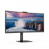 MONITOR AOC CU34V5CW/BK 34 inch, Panel Type: VA, Backlight: WLED, Resolution: 3440x1440, Aspect Ratio: 21:9,  Refresh Rate:100Hz, Response time GtG: 4ms, Brightness: 300 cd/m², Contrast (static): 3000:1, Contrast (dynamic): 20M:1, Viewing angle: 178º(R/L), 178º(U/D), Colours: 16.7M, 5Wx2 speakers - imaginea 4