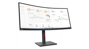 Monitor Lenovo ThinkVision T34w-30, 34" (3440x1440) WLED, Anti-glare, Curvature: 1500R, Speakers: Modular Soundbar Support, View Angle (H / V): 178° / 178°, Response Time: 4 ms (Extreme mode) / 6 ms (Typical mode), Color Support: 16.7 Million, Refresh Rate: 60Hz, Brightness: 350 nits, Contrast - imaginea 2