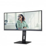 MONITOR AOC CU34P3CV 34 inch, Panel Type: VA, Backlight: WLED, Resolution: 3440 x 1440, Aspect Ratio: 16:9,  Refresh Rate:100Hz, Response time GtG: 4 ms, Brightness: 300 cd/m², Contrast (static): 3000:1, Contrast (dynamic): 50m:1, Viewing angle: 178/178, Color Gamut (NTSC/sRGB/Adobe RGB/DCI-P3) - imaginea 4