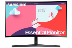 MONITOR SAMSUNG LS24C366EAUXEN 24 inch, Curvature: 1800R , Panel Type: VA, Resolution: 1920x1080, Aspect Ratio: 16:9,  Refresh Rate:60Hz, Response time GtG: 4ms, Brightness: 250 cd/m², Contrast (static): 3000 : 1, Viewing angle: 178º(R/L), 178º(U/D), Color Gamut (NTSC/sRGB/Adobe RGB/DCI-P3): 72% - imaginea 1