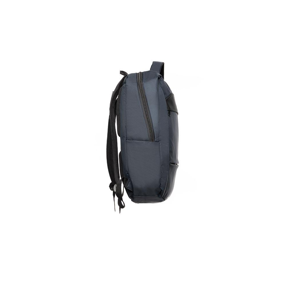 Rucsac Spacer pentru notebook de max. 15.6″, 1 compartiment, buzunar frontal x 2, buzunar lateral x 2, waterproof, poliester, albastru - imaginea 6