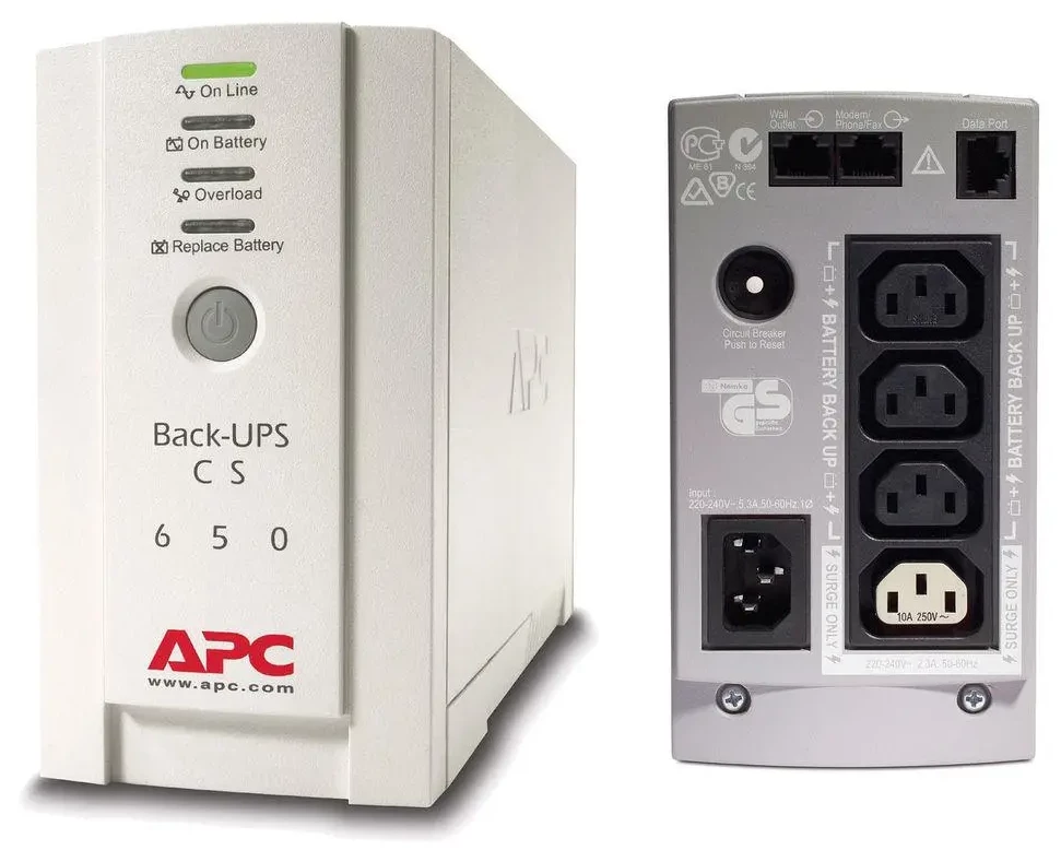 UPS APC Back-UPS CS, BK650EI, 650VA, Acumulatori Noi, 2 Ani Garantie, Refurbished