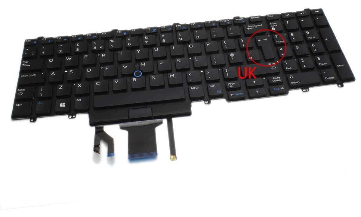 Tastatura Laptop Noua, Dell Latitude 5590, 5591, QWERTY UK, iluminata - imaginea 1