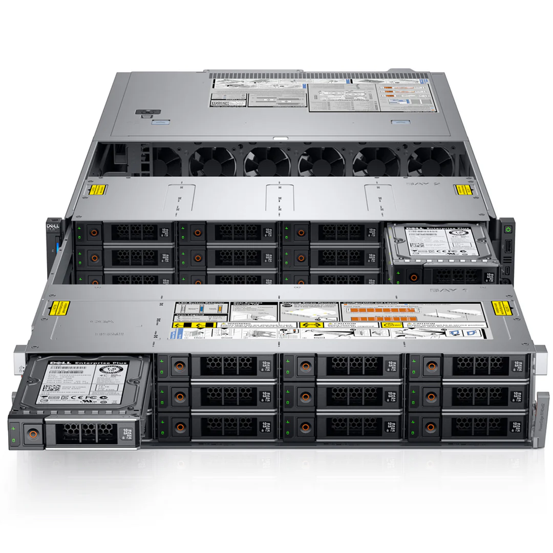 Server Dell PowerEdge R740XD2, HBA, 24 Bay 3.5 inch + 2 Bay 3.5 inch, 2 Procesoare, Intel 12 Core Xeon Gold 5118 2.3 GHz up to 3.2 GHz; 32 GB DDR4 ECC; 4 x 2 TB SSD SAMSUNG EVO NOU; 2 Ani Garantie, Refurbished - imaginea 4