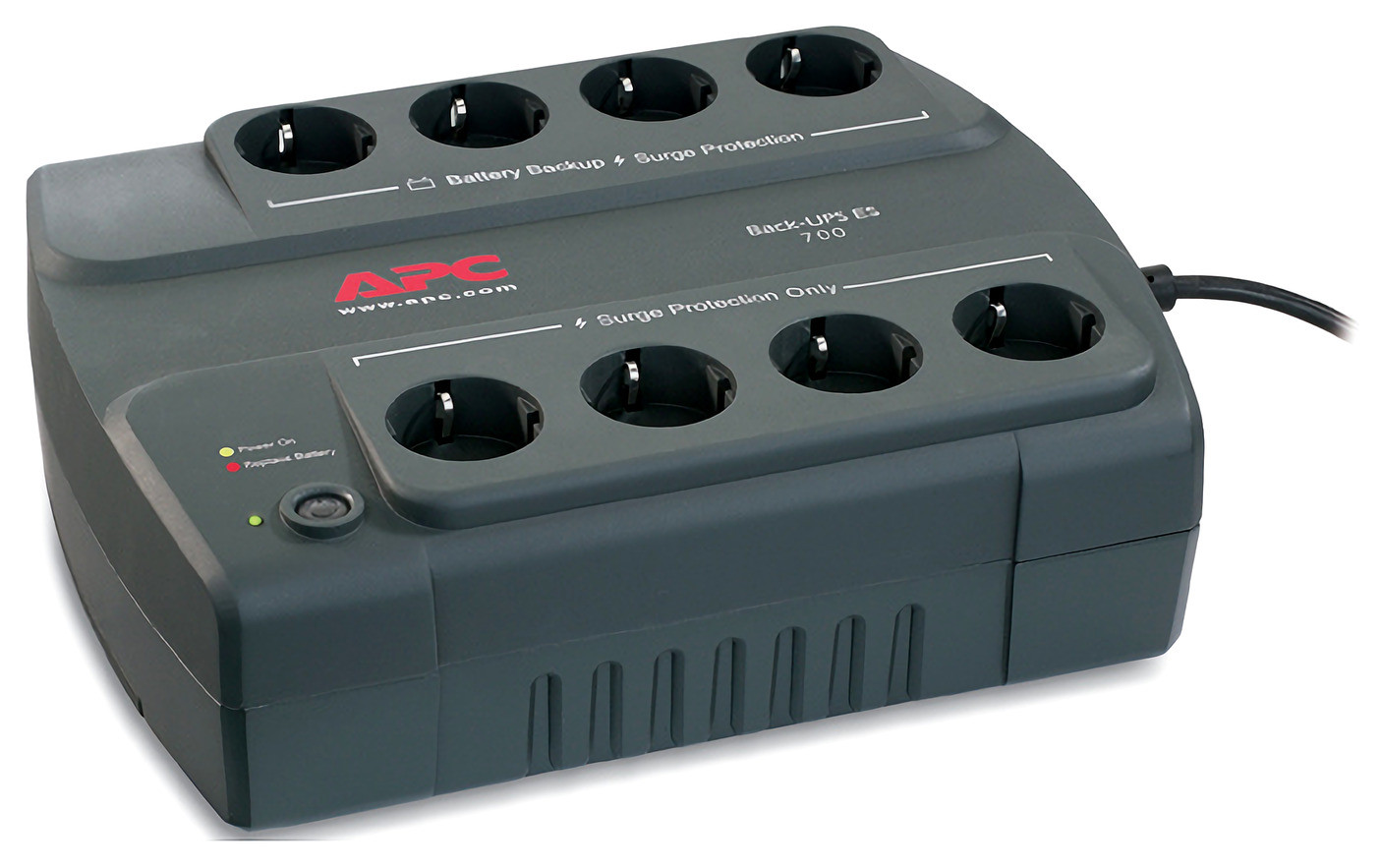 UPS APC Back-UPS, BE700-GR, 700VA, Acumulator Nou, 8 x Prize Schuko, 2 Ani Garantie, Refurbished