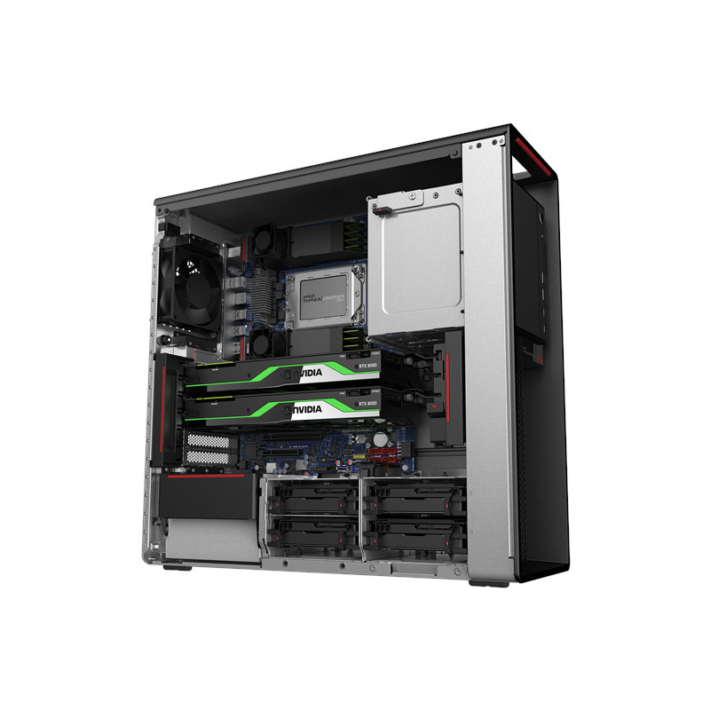 Workstation Lenovo ThinkStation P620, Tower, AMD Ryzen Threadripper PRO 5975WX 3.6 GHz up to 4.5 GHz, Fara Memorie Ram; 512 GB SSD M.2 NVMe NOU; Placa Video Noua nVidia GeForce RTX 3060, 12 GB GDDR6; Raid Controller Integrat; Fara Windows; 3 Ani Garantie, Ca Nou - imaginea 8