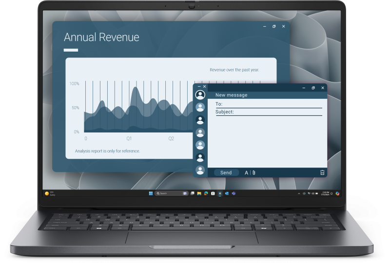 Laptop Business DELL Pro 14, cu procesor AMD Ryzen 3 210, 14'' IPS, 8 GB DDR5, 512 GB SSD, AMD Radeon 740M, Windows 11 Pro, 3 ani Garantie - imaginea 1