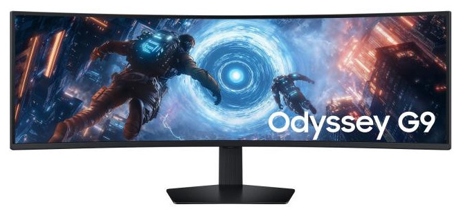 Monitor Samsung 49" LS49FG910EUXEN, Curvature: 1000R, Diagonal (inch): 49, Diagonal (cm): 124, Aspect ratio: 32:9, Panel: VA, Resolution: 5120x1440, Refresh Rate: 144Hz, Response time GtG: 1ms, Brightness (max): 350 cd/m², Contrast (static) : ...