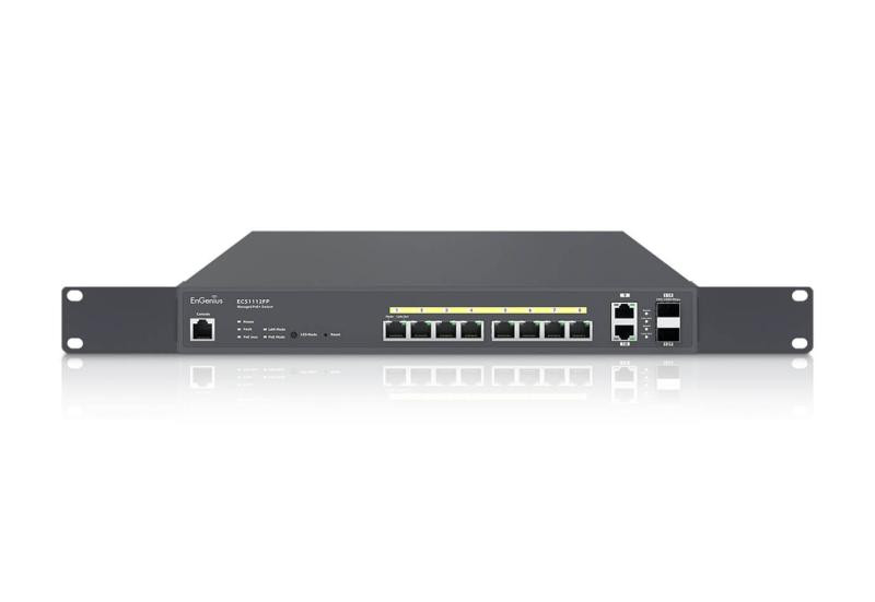 EnGenius Managed / stand-alone 13i 10xGbE + 2xSFP L2+, 130W Cloud Switch (PoE+) with 2x SFP, 8-port GbE PoE.af/at(+) 130W. 4 Uplink (2xGbE 2xSFP) L2+ 13i switch with Cloud Management - imaginea 1