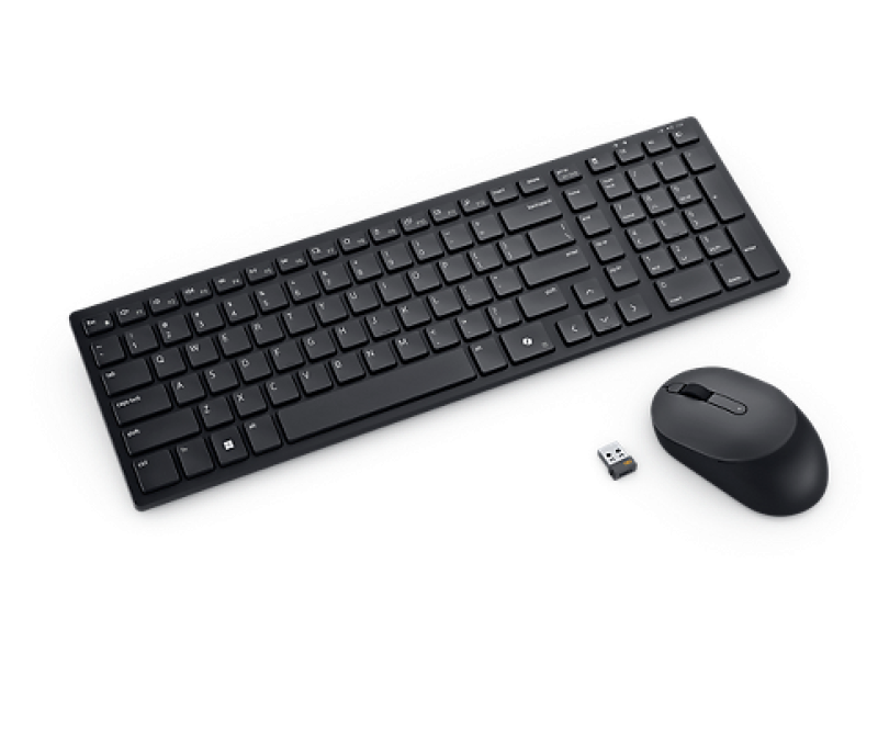 Kit Wireless tastatura si mouse DELL KM555, Negru - imaginea 1