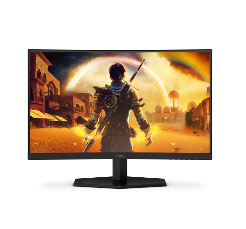 Monitor Gaming AOC C24G42FE, 24", 1920 x 1080 pixeli, Black, Red, 3 ani Garantie - imaginea 1