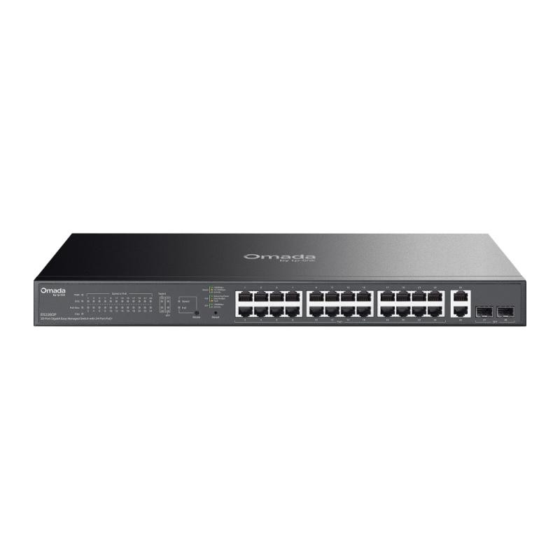 Switch TP-Link ES228GP 28-Port Gigabit, 24-Port PoE+, 250W, Rack - imaginea 1