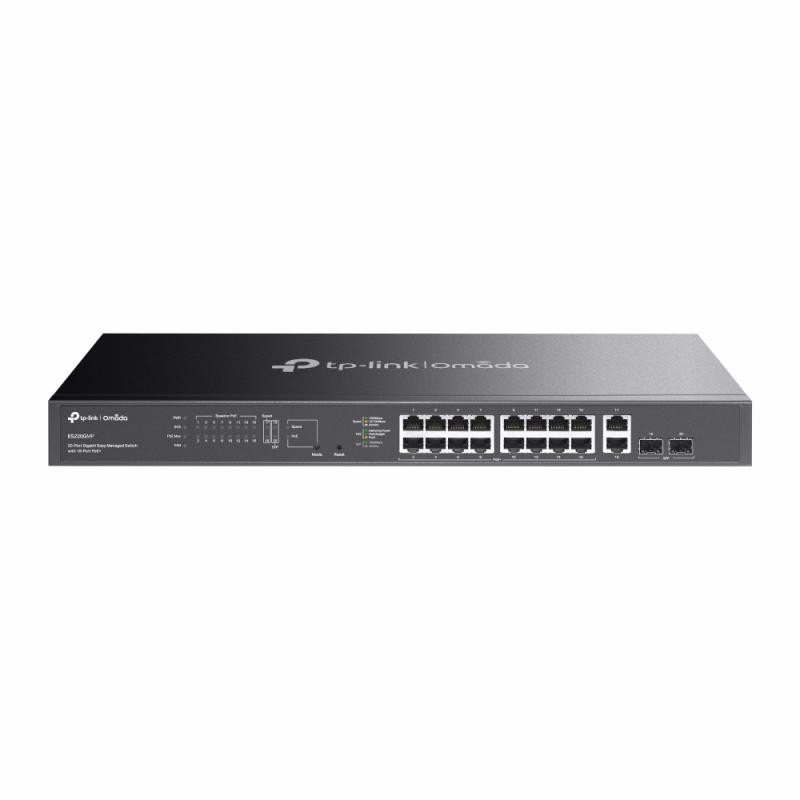 Omada 20-Port Gigabit Easy Managed Switch with 16-Port PoE+ PORT: 16× Gigabit PoE+ Ports, 2x Gigabit Non-PoE Ports, 2× Gigabit SFP Ports SPEC: 802.3at/af, 250 W PoE Power, 1U 19-inch Rack-mountable Steel Case FEATURE: Integration with Omada SDN Controller and Omada Cloud Essentials, Fast PoE - imaginea 1