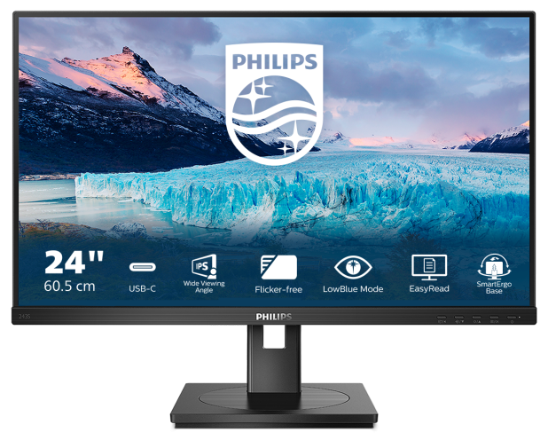 Monitor Consumer Philips 243S1/00, 23.8", 1920 x 1080 pixeli, Black, 3 ani Garantie