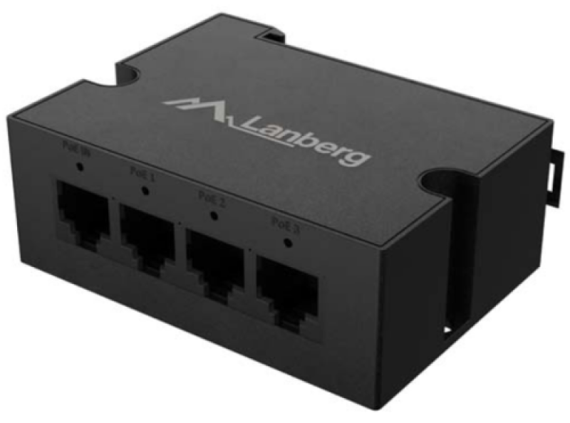 Switch Lanberg DIN-GE4-BT-90W, 4 porturi 1000BASE-T, Unmanaged, maxiumum network link speed 1 Gbps, chipset Airoha AN8855HN, standar PoE 802.3at, 802.3af, 802.3bt - imaginea 1
