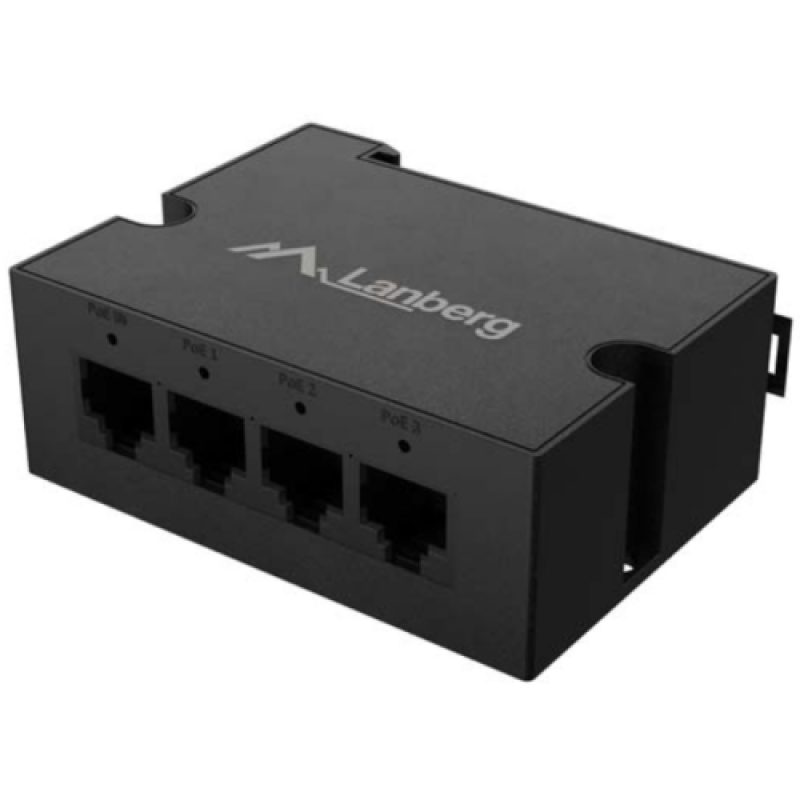 Switch Lanberg DIN-GE4-BT-90W, 4 porturi 1000BASE-T, Unmanaged, maxiumum network link speed 1 Gbps, chipset Airoha AN8855HN, standar PoE 802.3at, 802.3af, 802.3bt - imaginea 1