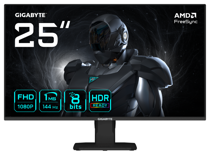 Monitor Gaming GIGABYTE GS25F14, 24.5", 1920 x 1080 pixeli, Black, 2 ani Garantie