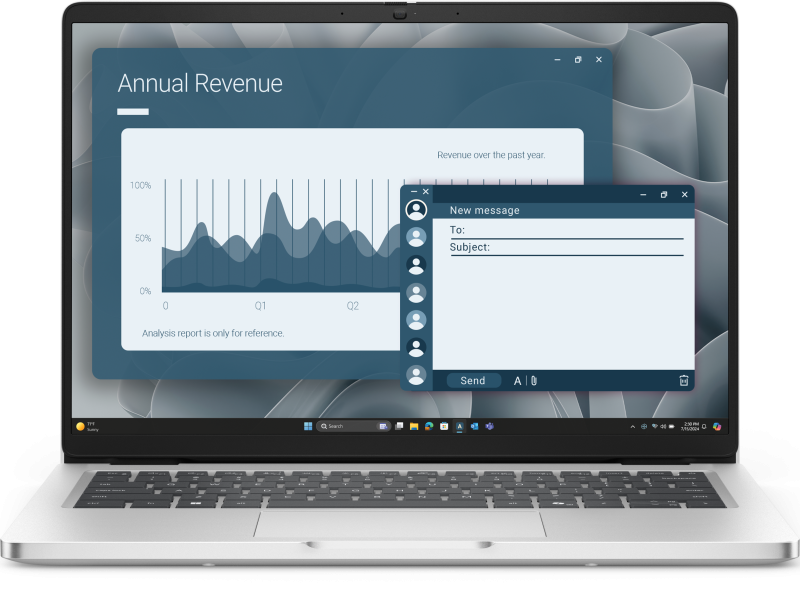 Laptop Business DELL Pro 14, cu procesor Ryzen AI 7 PRO 350, 14'' IPS, 16 GB DDR5, 1 TB SSD, AMD Radeon 860M, Windows 11 Pro, 3 ani Garantie - imaginea 1