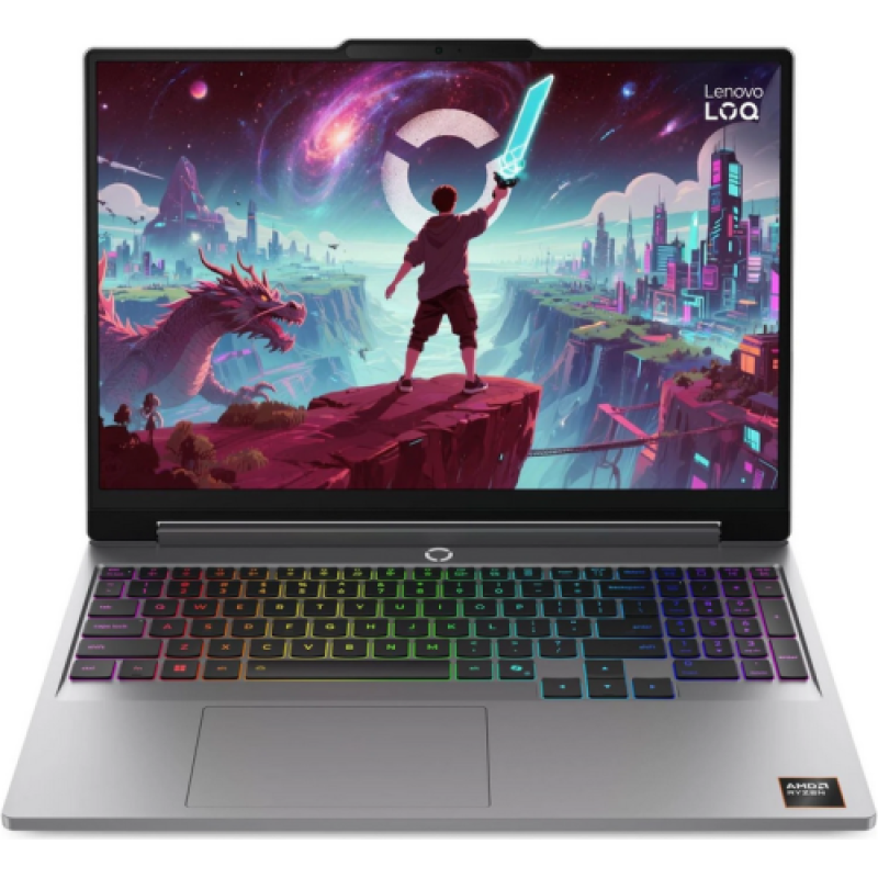 Laptop Gaming Lenovo LOQ 15AHP11, cu procesor AMD Ryzen 7 250, 15.3'' IPS, 16 GB DDR5, 512 GB SSD, NVIDIA GeForce RTX 5050, 8GB GDDR7, Fara OS, 3 ani Garantie - imaginea 1