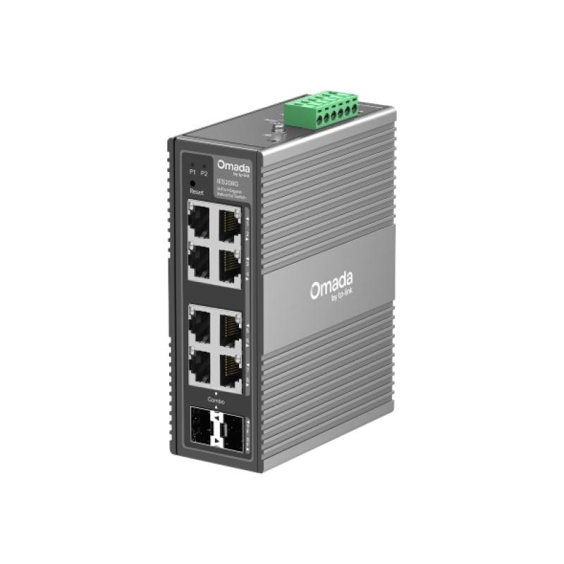 Omada 8-Port Gigabit Industrial Easy Managed Switch 8× Gigabit Ports (6× RJ45, 2× RJ45/SFP Combo) Professional Industrial-Grade Design: -40~75°C Operating Temperature, 6kV Lighting Protection, and 1+1 Redundant Power Input Abundant Features: VLAN, QoS, and STP/RSTP Centralized Cloud Management via - imaginea 1