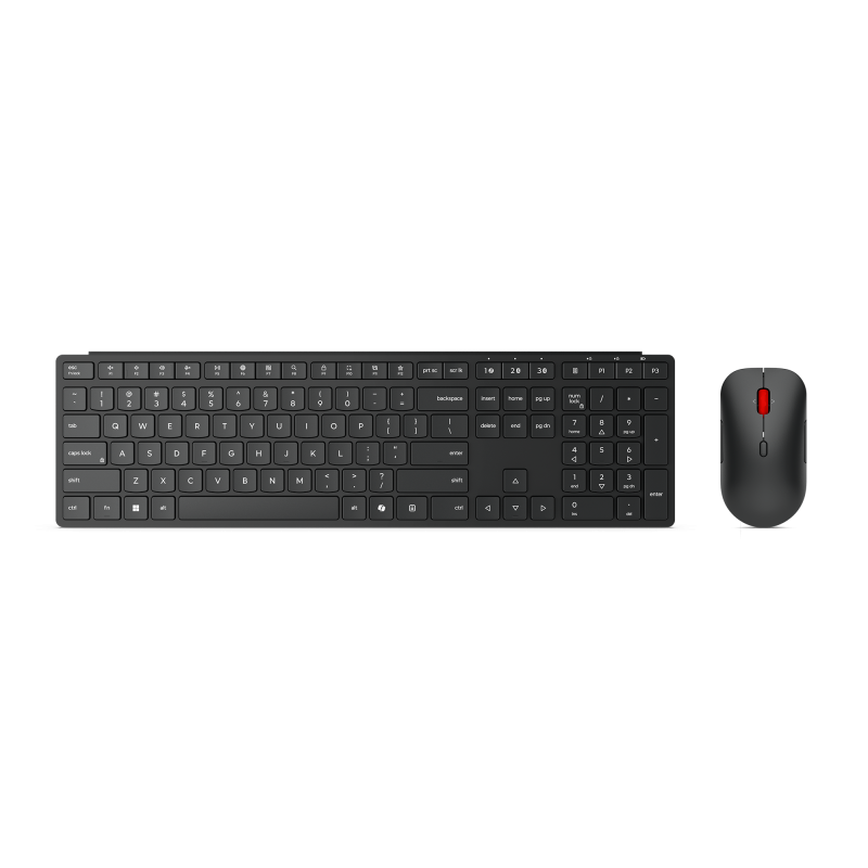 Kit Wireless tastatura si mouse Lenovo Multi-Mode Pro Combo, taste numerice, Negru - imaginea 1