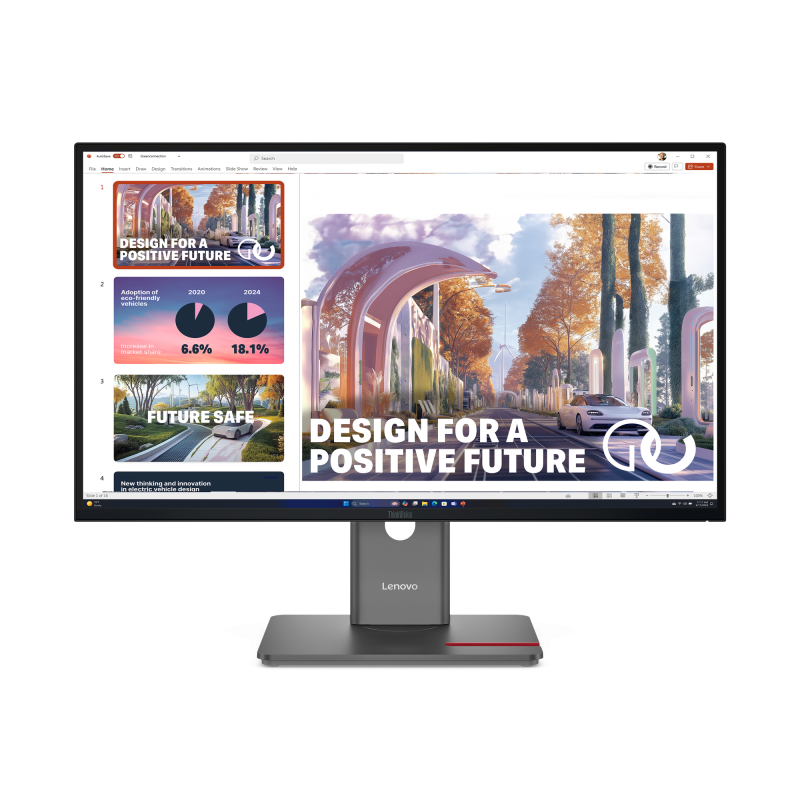 Monitor Consumer Lenovo ThinkVision P27QD-40, 27", 2560 x 1440 pixeli, Black, 2 ani Garantie - imaginea 1