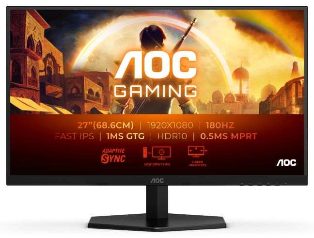 Monitor Gaming AOC 27G42E, 27", 1920 x 1080 pixeli, Black, 3 ani Garantie