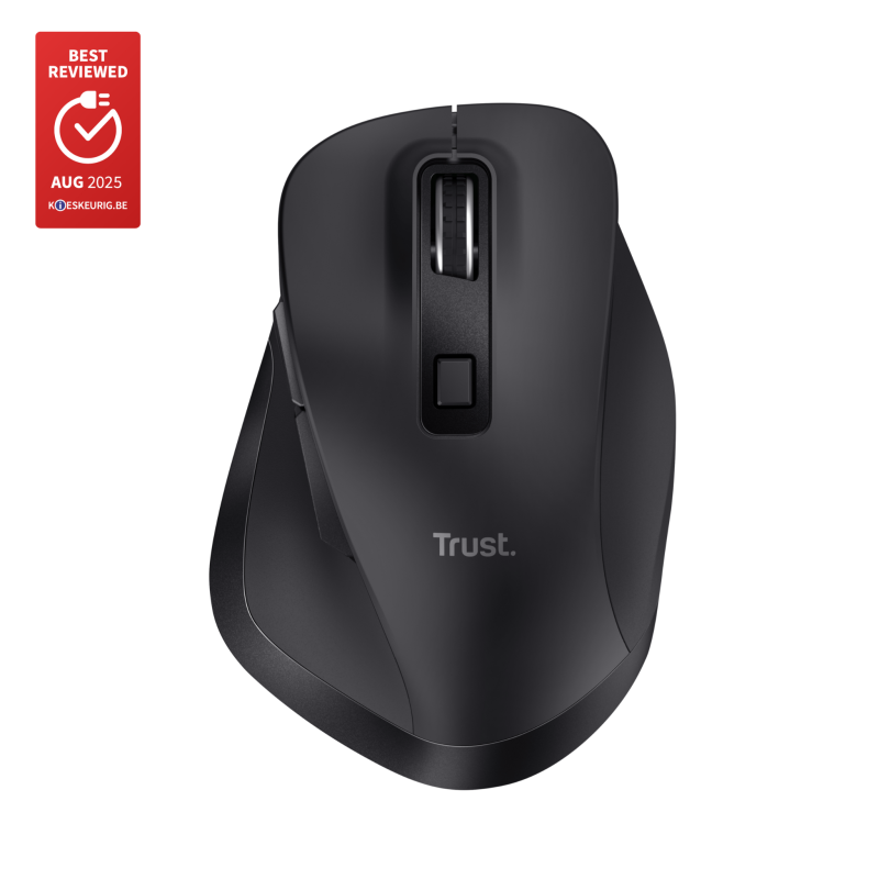 Mouse Wireless Trust Fyda, 2400 dpi, negru - imaginea 1
