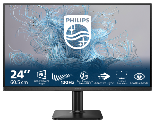 Monitor Consumer Philips 24E2N1110/00, 23.8", 1920 x 1080 pixeli, Black, 3 ani Garantie