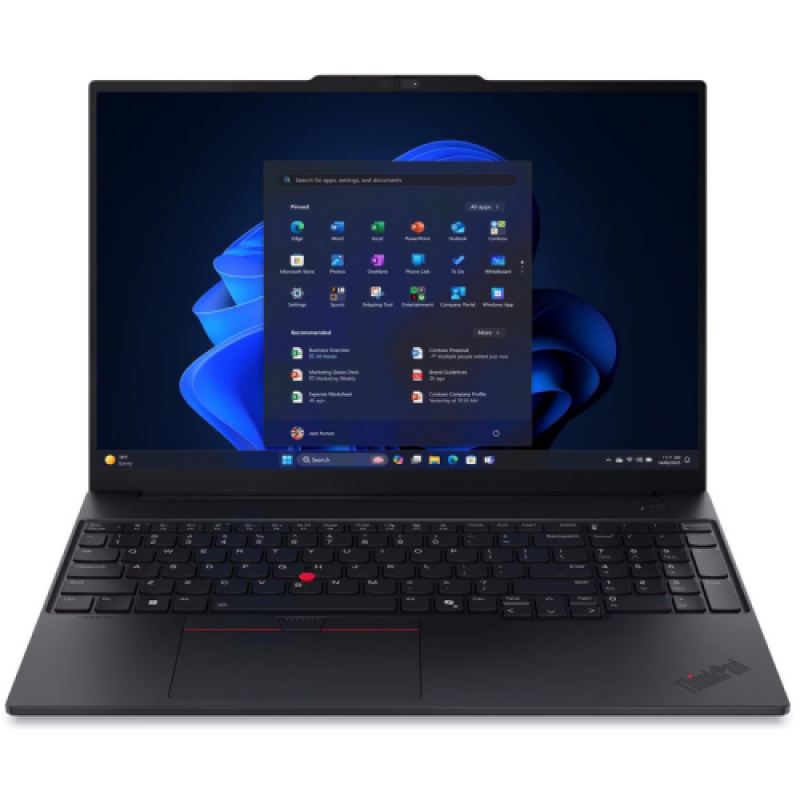 Laptop Business Lenovo ThinkPad E16 Gen 3, cu procesor AMD Ryzen 7 250, 16'' IPS, 32 GB DDR5, 1 TB, AMD Radeon 780M, Fara OS, 3 ani Garantie - imaginea 1