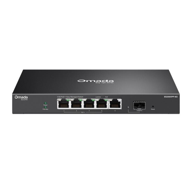 Omada 5-Port 2.5GBASE-T and 1-Port 10GE SFP+ Easy Managed Switch with 4- Port PoE++ PORT: 4× 2.5G PoE++ Ports, 1× 2.5G Non-PoE RJ45 Port, 1× 10G SFP+ Slot SPEC: 802.3af/at/bt type3/bt type4, 120 W PoE Power, Desktop Steel Case and Fanless FEATURE: Centralized Management by Omada SDN Controller - imaginea 1