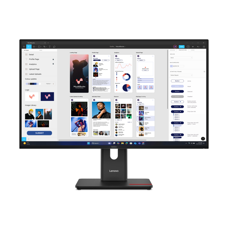 Monitor Consumer Lenovo ThinkVision T32UD-40, 31.5", 3840 x 2160 pixeli, Black, 2 ani Garantie - imaginea 1