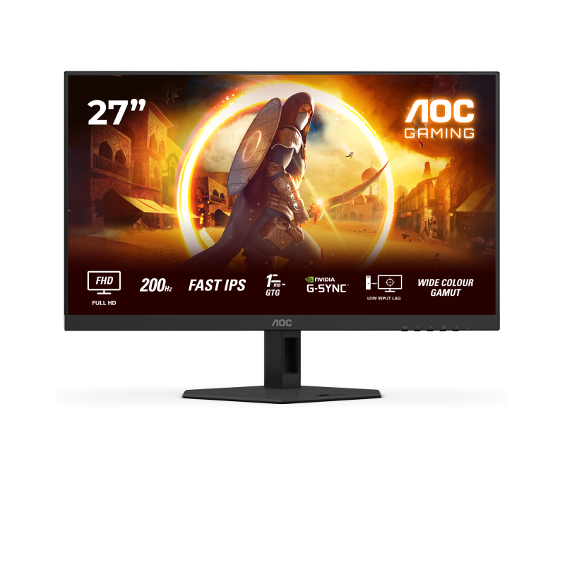 Monitor Gaming AOC 27G4HRE, 27", 1920 x 1080 pixeli, Black, Red, 3 ani Garantie - imaginea 1