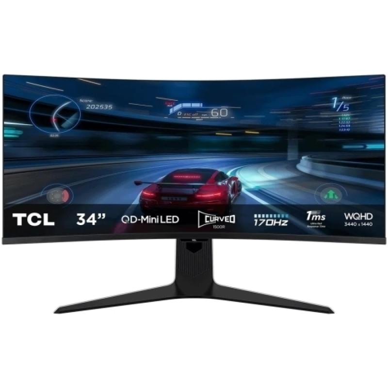 Monitor Consumer TCL 34R83Q, 34", 3440 x 1440 pixeli, Negru-Alb, 2 ani Garantie - imaginea 1