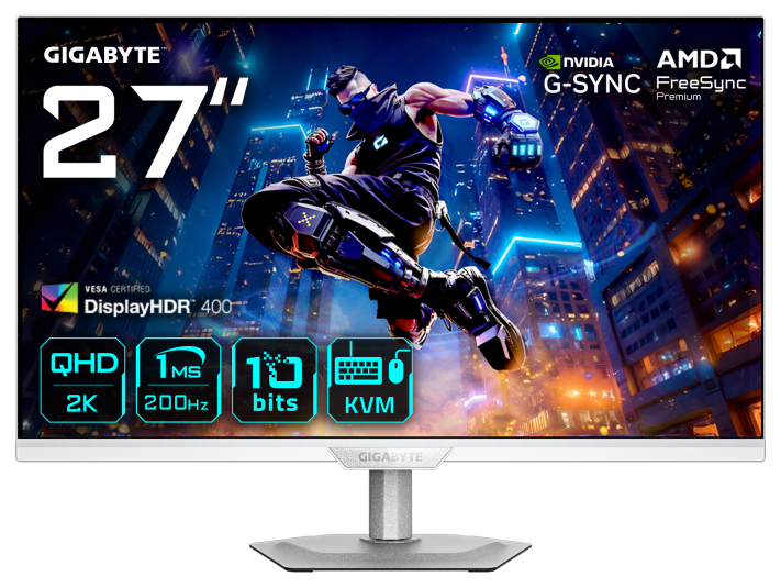 Monitor Consumer GIGABYTE M27Q2 QD ICE, 27", 2560 x 1440 pixeli, White, 2 ani Garantie