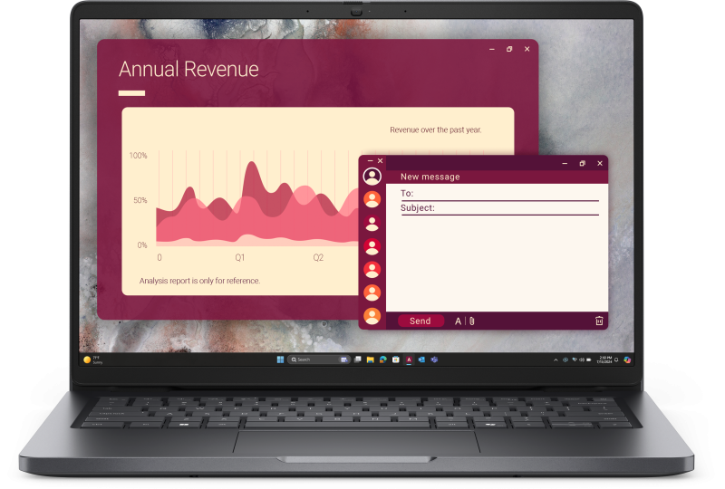 Laptop Business DELL Pro 14, cu procesor Intel Core 5 120U, 14'' IPS, 16 GB DDR5, 512 GB, Intel Graphics, Linux, 3 ani Garantie - imaginea 1