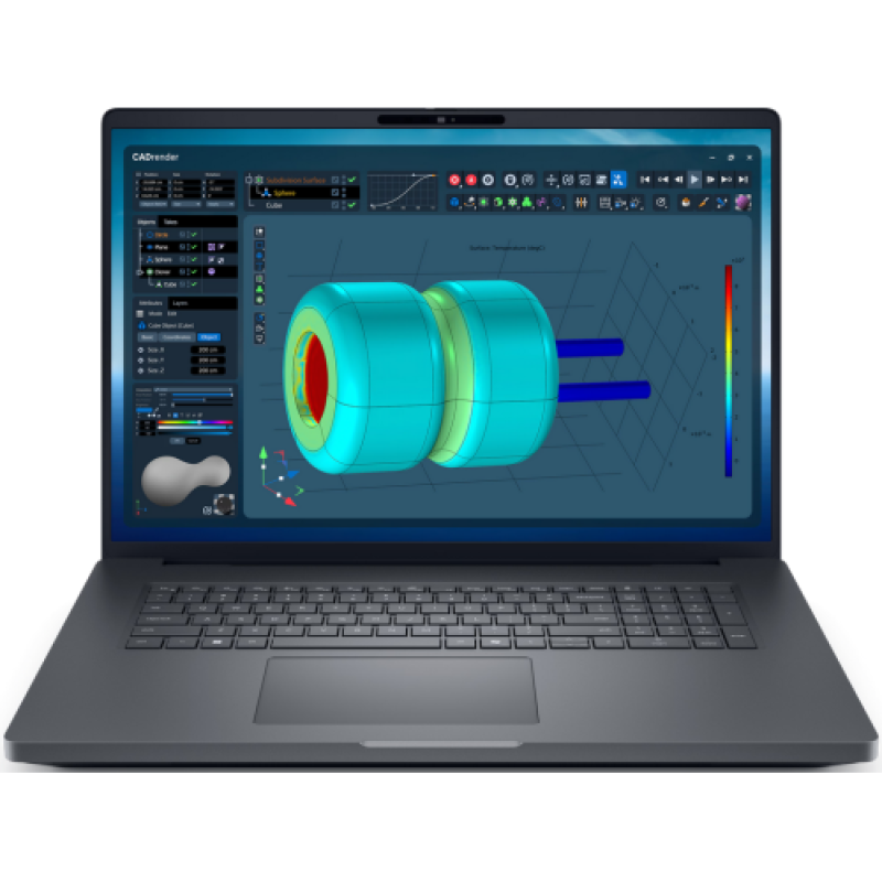 Laptop Workstation Dell Pro Max 18 Plus, cu procesor Intel Core Ultra 7 265HX, 18'' IPS, 32 GB DDR5, 512 GB, NVIDIA RTX PRO 1000 8GB GDDR7, Linux, 3 ani Garantie - imaginea 1