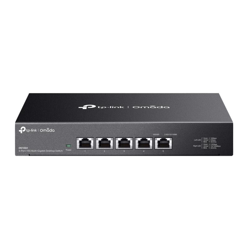 Omada 5-Port 10G Multi-Gigabit Desktop Switch PORT: 5× 10G RJ45 Ports SPEC: Desktop Steel Case FEATURE: Plug and Play - imaginea 1