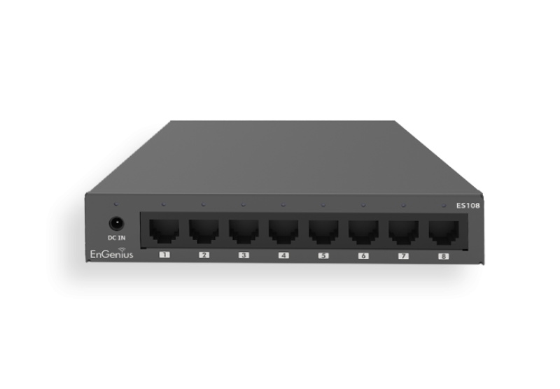 Switch Engenius Unmanaged Desktop 8-port GbE, standard wireless L1, capacitate switch 16 Gbps - imaginea 1