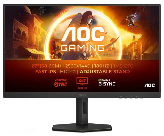 Monitor Gaming AOC Q27G4XF, 27", 2560 x 1440 pixeli, Black