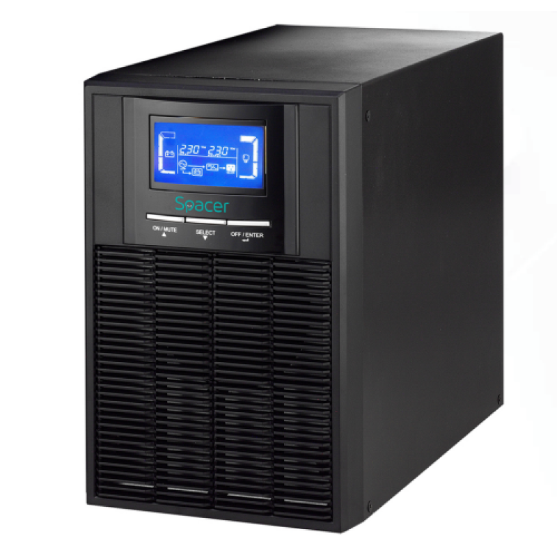 UPS Spacer SPUP-1000D-OLT01, 900W, LCD, USB, Tower - imaginea 1