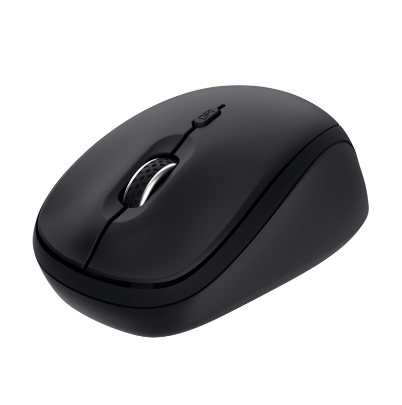 Mouse Wireless Trust Yvi+, 1600 DPI, Negru - imaginea 1