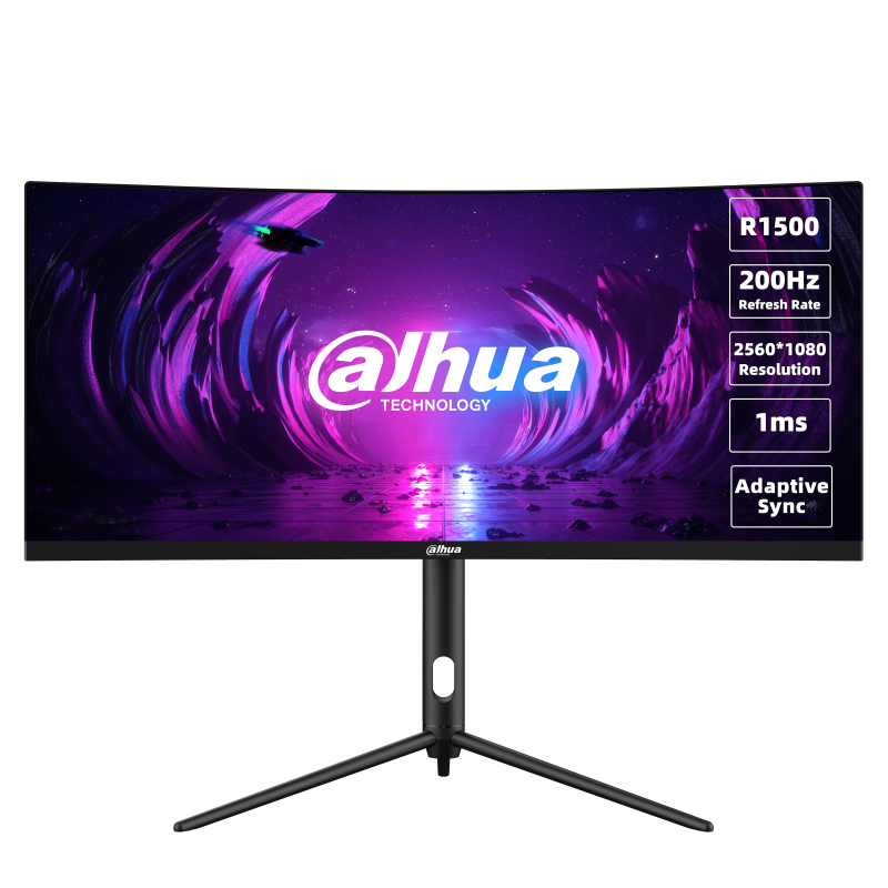 Monitor Gaming Dahua LM30-E330CA, 30", 2560 x 1080 pixeli, Black, Red, 3 ani Garantie - imaginea 1
