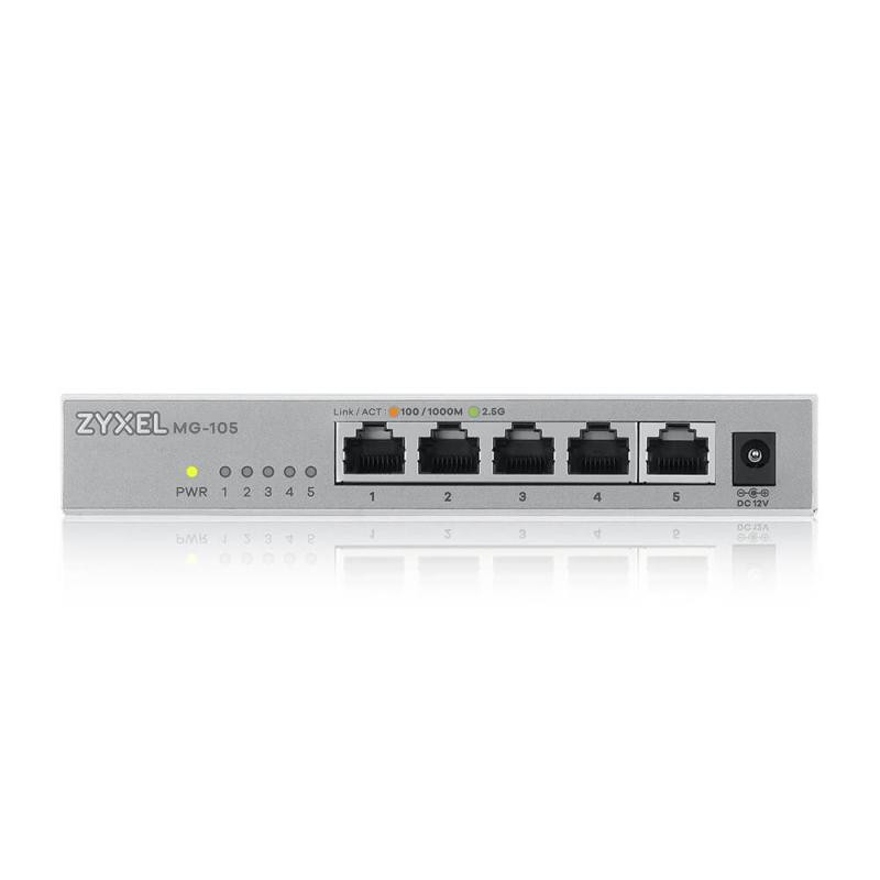 Zyxel XMG-105 5 Ports 2,5G + 1 SFP+ MultiGig unmanaged Desktop Switch - imaginea 1