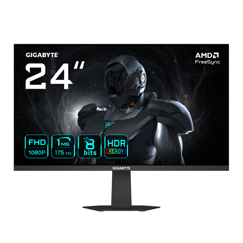 Monitor Consumer GIGABYTE GS24F14A, 23.8", 1920 x 1080 pixeli, Black - imaginea 1