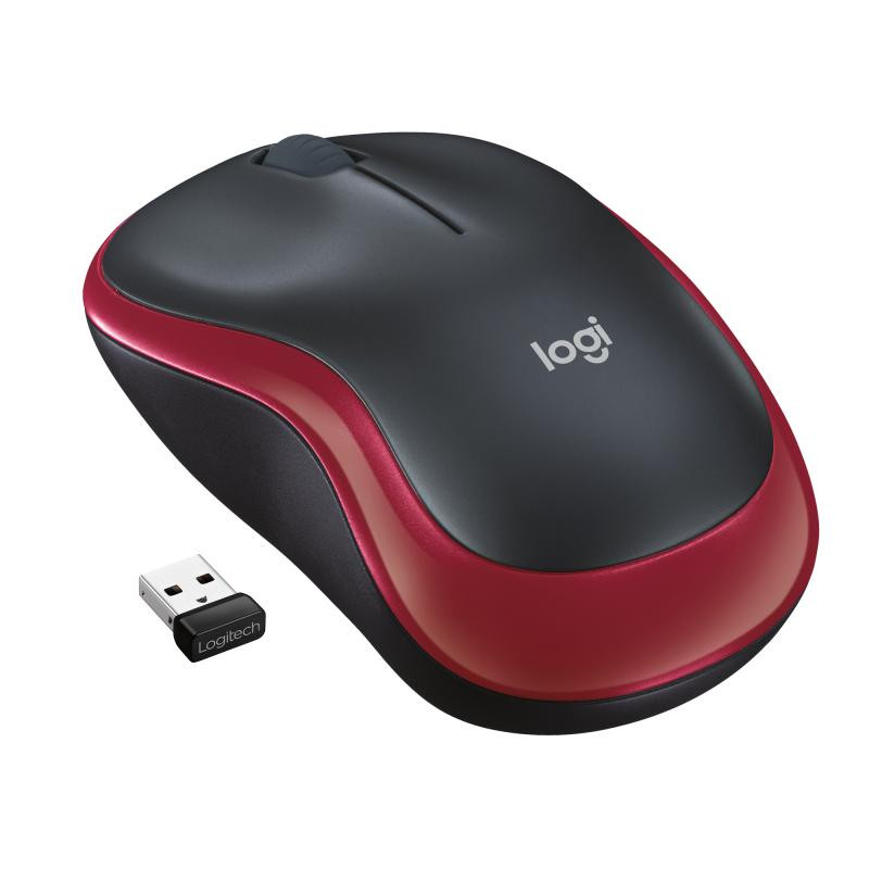 Mouse Wireless LOGITECH Wireless Mouse M185, 1000 dpi, Rosu - imaginea 1
