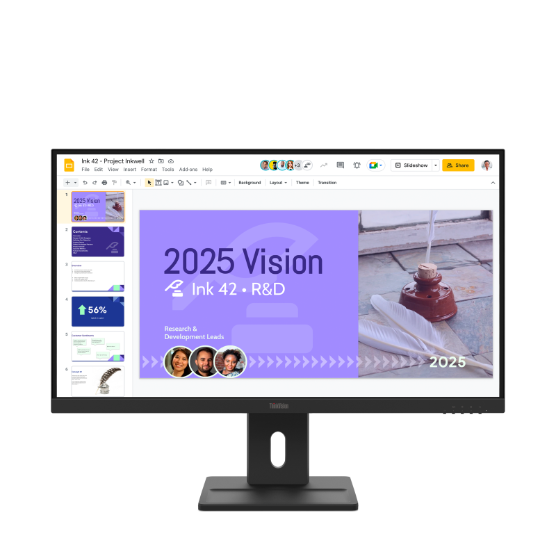 Monitor Commercial Lenovo ThinkVision E27Q-40, 27", 2560 x 1440 pixeli, Black, 3 ani garantie - imaginea 1