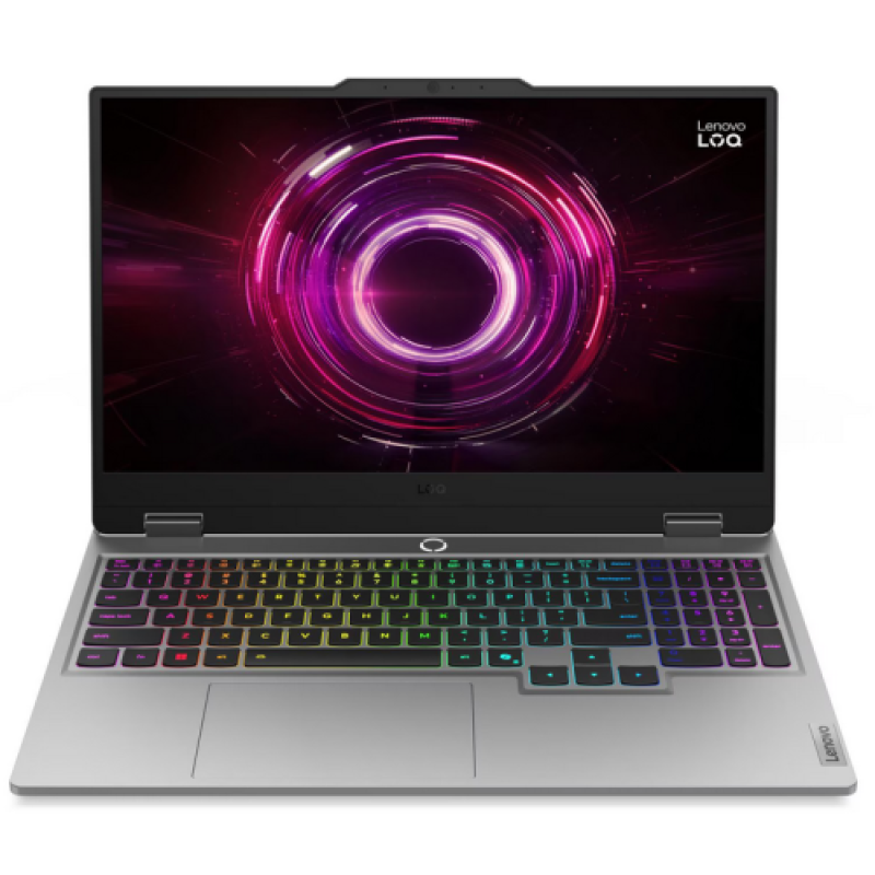 Laptop Gaming Lenovo LOQ 15AHP10, cu procesor AMD Ryzen 5 220, 15.6'' IPS, 16 GB DDR5, 512 GB SSD, NVIDIA GeForce RTX 5050, 8GB GDDR7, Fara OS, 3 ani Garantie - imaginea 1