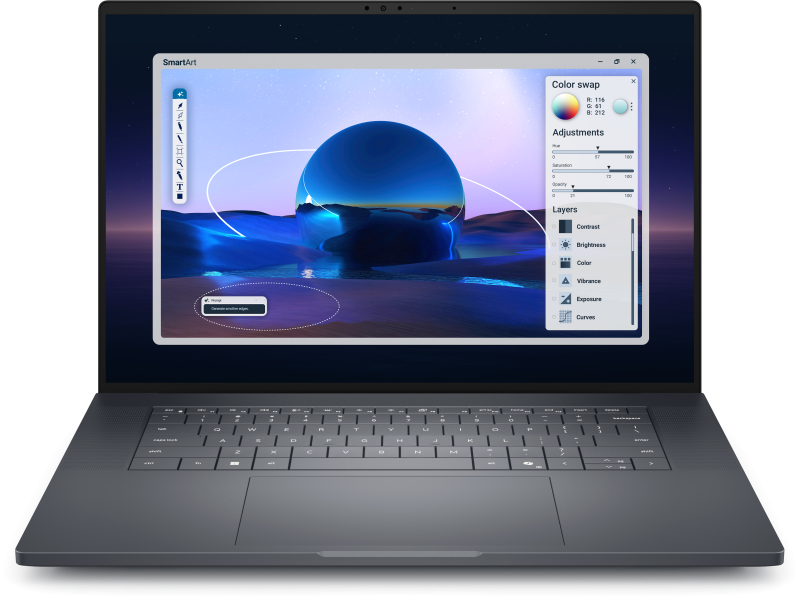Laptop Workstation DELL Pro Max 16 Premium, cu procesor Intel Core Ultra 9 285H, 16'' WVA, 64 GB LPDDR5x, 1 TB, NVIDIA RTX PRO 2000 Blackwell 8GB GDDR7, Windows 11 Pro, 3 ani Garantie - imaginea 1